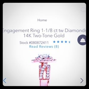 Diamond engagement ring 1 1/8 carat KAY JEWELERS